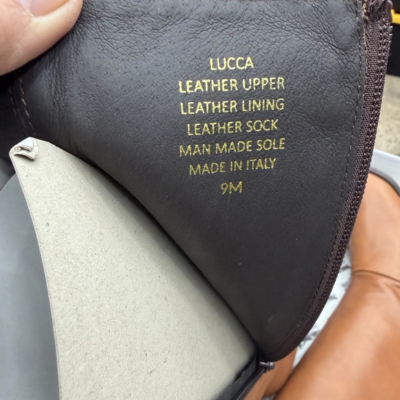 Coach and Four Made in Italy Sauvage Deer Lucca Tan Leather Tall Boots 9M NIB - Picture 6 of 8